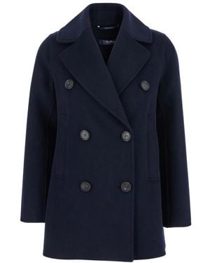 Max Mara Double-Breasted Coats - Azul