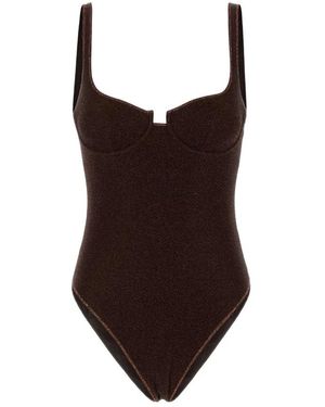 Oséree Badmode ,Bruin ,Nylon Lumière Shell Maillot