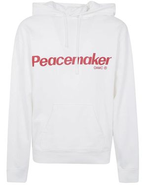 OAMC Peacemaker Flower Loose Fit Hoodie - Wit