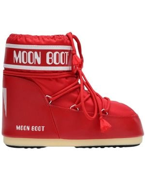 Moon Boot Schoenen ,Rood ,Leer Icon Low Boots