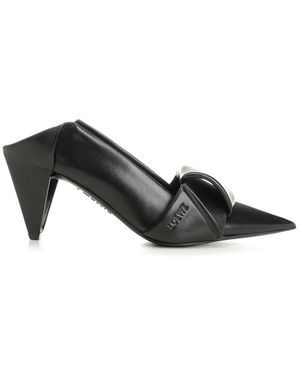 Loewe Schoenen ,Zwart ,Leer Origami Flap Back Pump