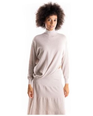 Marella Truien & Vesten ,Wol Cashmere Sweater Oversize Fit - Roze