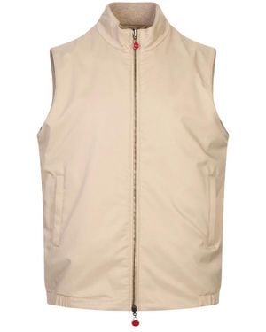 Kiton Ärmellose Jacke - Natur