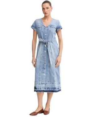 MARC AUREL Kleedjes ,Blauw ,Denim Denim Midi Jurk