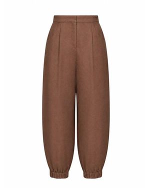 Fendi Straight Trousers - Marrón