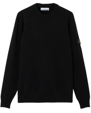 Stone Island Langer Strickpullover - Schwarz