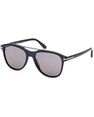 Tom Ford Smoke Mirror Zonnebril Damian-02 - Blauw