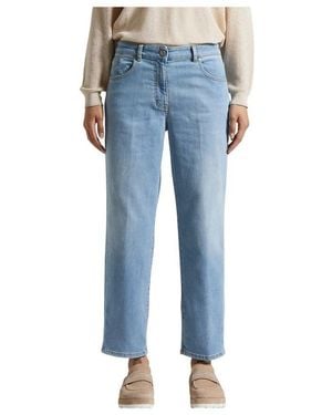 Peserico Gewaschene Baumwollkomfort-Denim - Blau