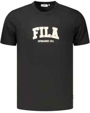 Fila Tops ,Zwart ,Katoen Rifredi T-Shirt Met Korte Mouwen