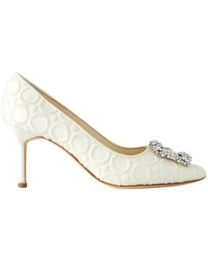 Manolo Blahnik Hangisi Stilettos 70 - Weiß