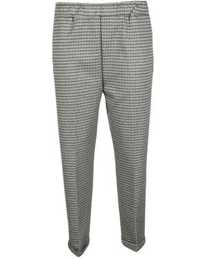 Think! Broeken ,Veelkleurig ,Polyester Elegante Stretchbroek - Grijs