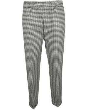 Think! Broeken ,Veelkleurig ,Polyester Elegante Stretchbroek - Grijs