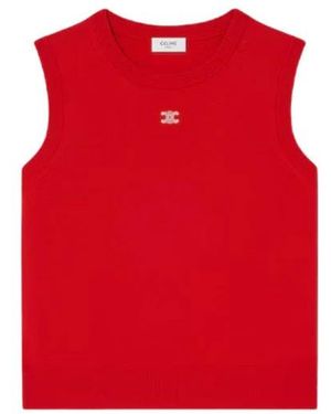 Celine Pullover Aus Feiner Wolle - Rot