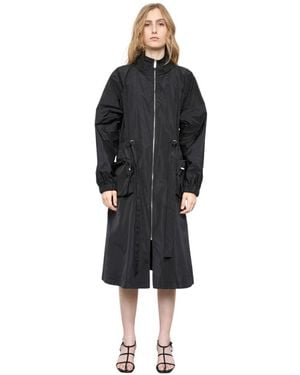 MEIMEIJ Jassen ,Zwart ,Stijlvolle Waterdichte Trenchcoat Met Hoge Kraag