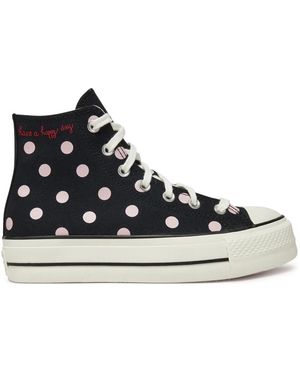Converse Schoenen ,Zwart ,Chuck Taylor All Star Lift - Blauw