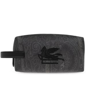 Etro Essential Medium Jacquard Pouch - Schwarz