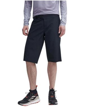 Picture Korte Broeken ,Zwart ,Leer Vellir Lange Stretch Shorts - Blauw