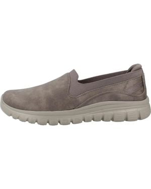Skechers Elegantes Leaning Flats, Mujer, Talla - Gris