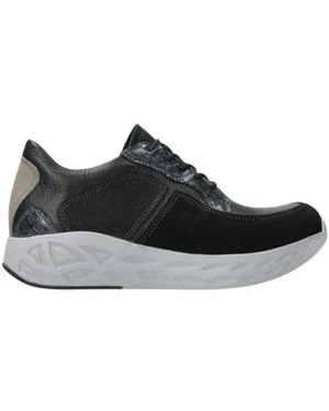 Wolky Schoenen ,Zwart ,Wol Bounce Sneaker