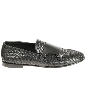 Neil Barrett Klassischer Schwarzer Lederslipper