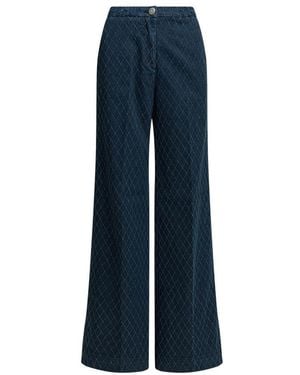 Shaft Wide Jeans - Blue