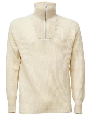 Amaranto Oversized Rollkragenpullover - Natur