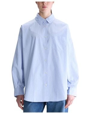 Bellerose Giorgia Gestreept Poplin Overhemd - Blauw