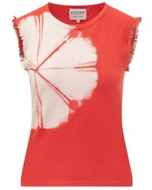 Kujten Sleeveless Tops - Red