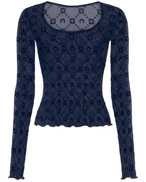 Marine Serre Blouses - Blue