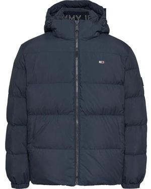 Tommy Hilfiger Blauwe Hooded Puffer Jas