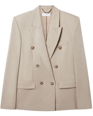 Stella McCartney Jassen ,Wol Dubbelrijige Blazer - Naturel