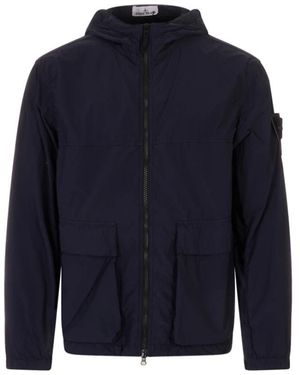 Stone Island Short Parka - Blau