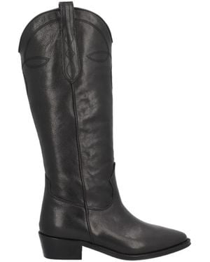Alpe Schwarzer casual leder stiefel