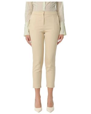 Patrizia Pepe Cropped Trousers - Naturel