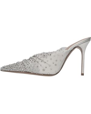 Gedebe Isha 105 Tulle Crystal Mule - Grau