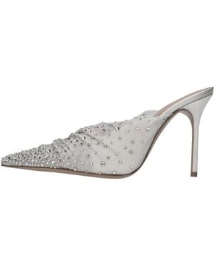 Gedebe Isha 105 Tulle Crystal Mule - Grijs
