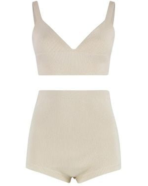 RED Valentino Ondergoed ,Geribbeld Ondergoed Set - Wit