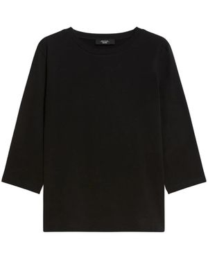 Weekend by Maxmara Klassisches boatneck-shirt - Schwarz