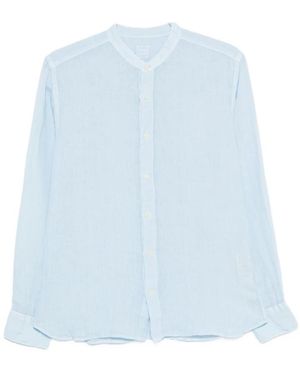 120% Lino Casual Shirts - Blue