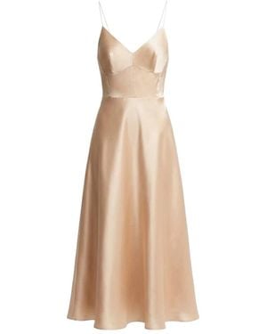 Alberta Ferretti Midi Dresses - Natural
