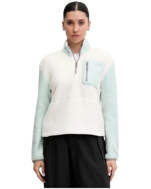 The North Face Fitness ,Blauw ,Yumiori 1/4 Zip Fleece - Wit