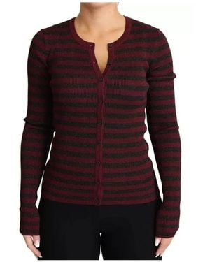 Dolce & Gabbana Long Sleeve Button Cardigan - Purple