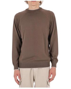 Eleventy Mag0N037 Rundhals-Strickpullover - Braun