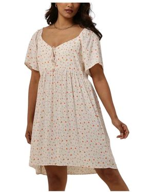 Envii Enrome Ss Dress Aop 7014 - Naturel