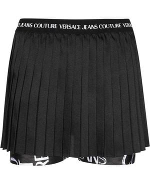 Versace Jeans Couture Plissierte High-Waist-Shorts - Schwarz
