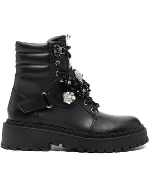 Liu Jo Lace-Up Boots - Black