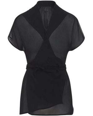 Rick Owens Wrap Ss Top - Zwart
