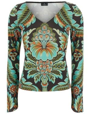 Etro Long Sleeve Tops - Vert