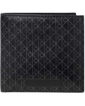 Calvin Klein Accessoires ,Zwart ,Polyester Portemonnee Met Muntvak