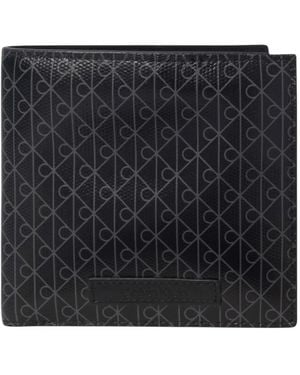 Calvin Klein Emblem Geldbörse Mit Münzfach - Schwarz